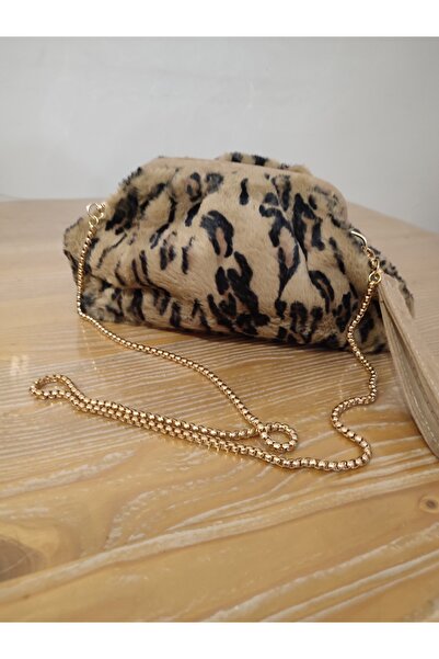 Masalsı Tasarımlar Peluş Leoparlı Çanta
