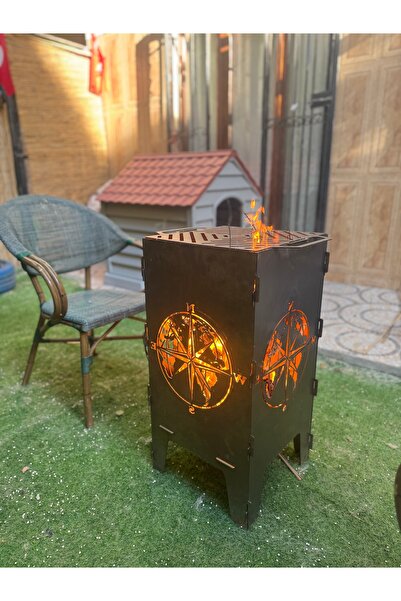 venslora Portatif Ateş Çukuru ızgaralı