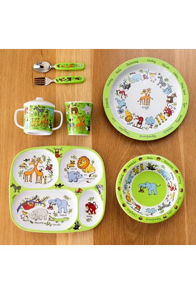 Tyrrell Katz Melamine Feeding Bowl and Drinking Cup // Jungle