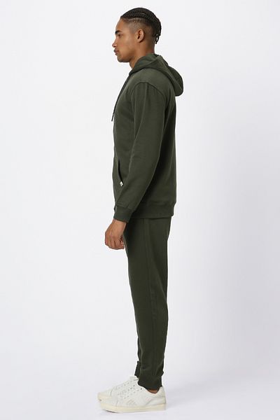 Blue Age Core Basic Seasonal Sweatshirt  Zip-Through_L_Olive