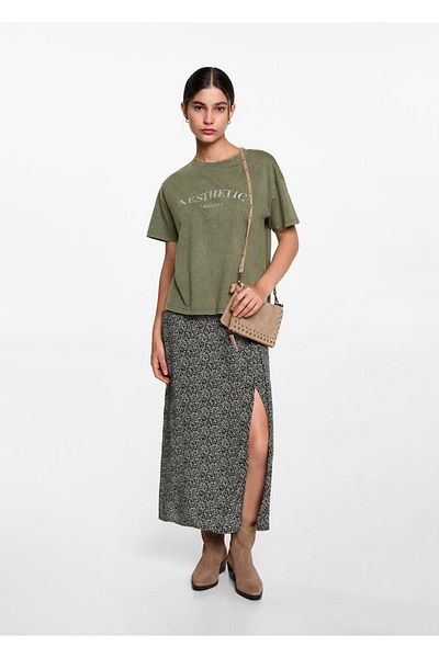 Mango Teen T-shirt με μήνυμα