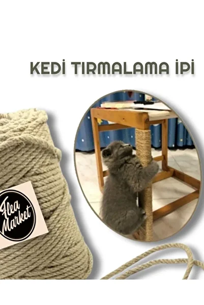 Flea Market Premium Quality Cat Scratching Rope - Cat Scratching Rope - (4 Mm, 40 Meters)