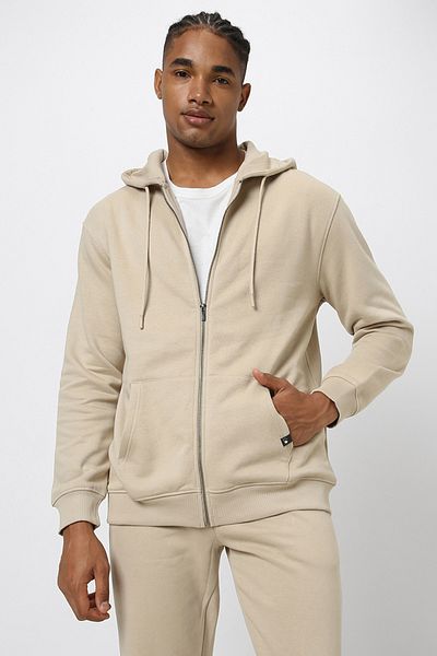 Blue Age Core Basic Seasonal Sweatshirt  Zip-Through_S_Beige