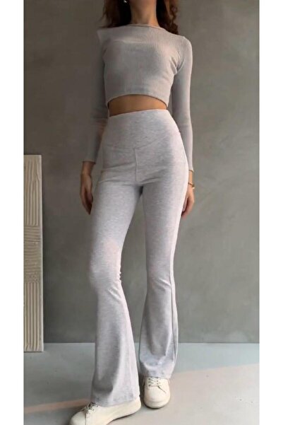 h&o Kadın Gri Oys Comfort Tayt