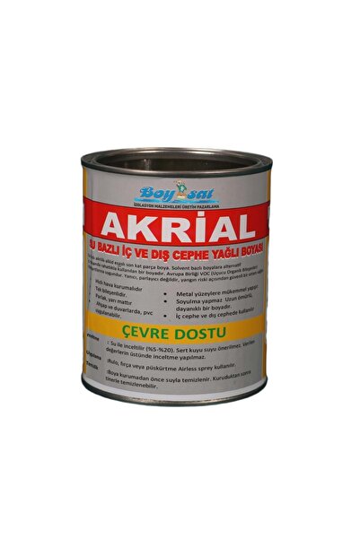 Boysat Akrial Su Bazlı İç ve Dış Cephe Yağlı Boya 0.75 Kg