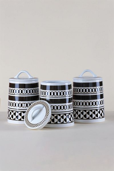 Glore Destina Ceramic 3-Piece Jar - Spice Holder Set