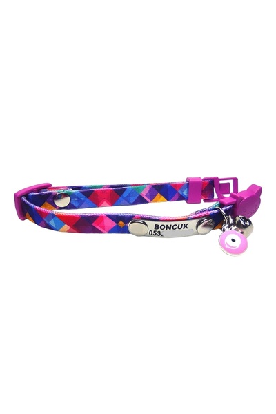 Ayz Aksesuar Güvenlik Kilitli Kedi Tasması, isimli Kedi Tasması, Kedi Künyesi, Kedi isimlik, Safety Click Tasma