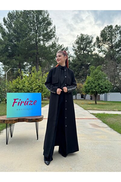 Firuze Kadın kaşe kaban