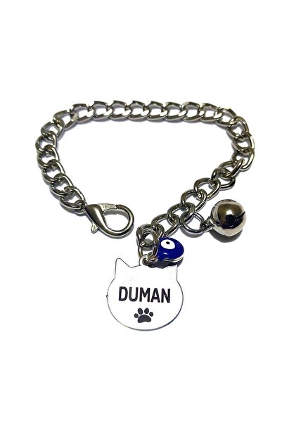 Ayz Aksesuar Zincirli Kedi Tasması , Kedi Künyesi, Isme Özel Künye, Isimli Ke...