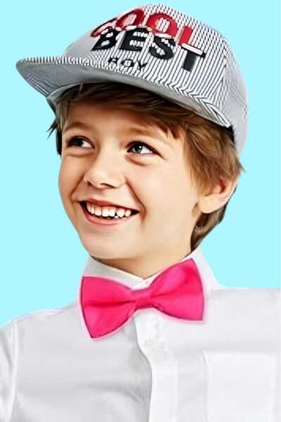 Uniquetrenders Dečačka satenska leptir mašna Jednobojno