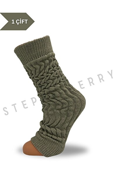 STEPPE BERRY Women's Olive Leggings Socks
