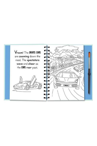 Imagine That Publishing العجلات والصلب - آلات خالية من الفوضى كتاب النشاط السحري لتلوين المياه