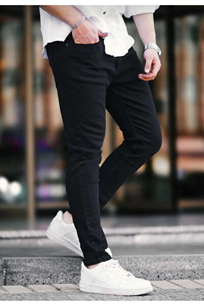 Lina Jean Men's Black Lycra Compatible Men's Jeans Pantalon Men's Jeans
