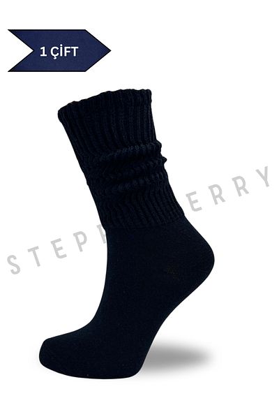 STEPPE BERRY 2 perechi de șosete pentru jambiere subțiri și slouchy pentru femei Ocean Bottom