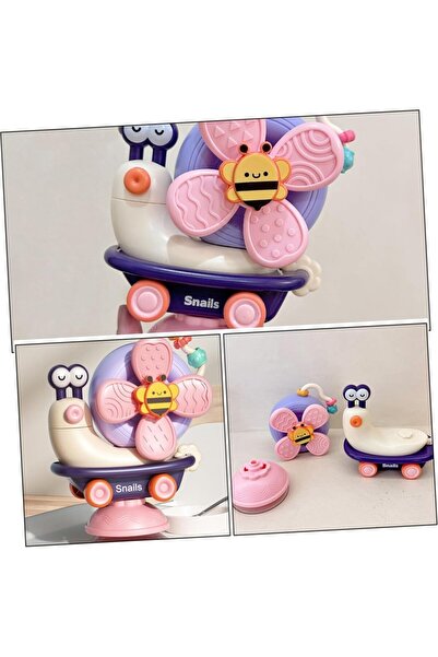 Learning Toys 3in1 Sensory Educational Toy with Suction Cup - Snail, High Chair and Toy with Rattles