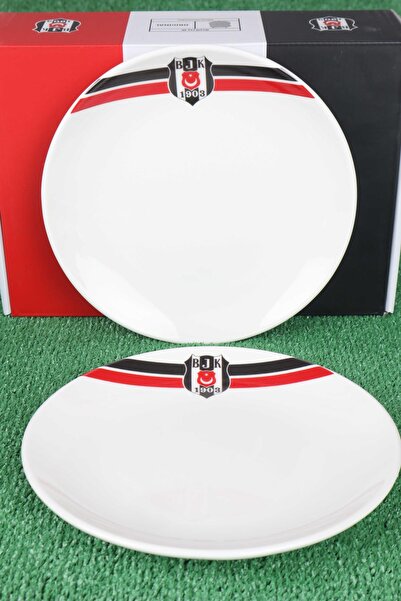 Beşiktaş DEKOMUS İLE LİSANSLI BEŞİKTAŞ 6 KİŞİLİK PORSELEN SERVİS TABAĞI SETİ