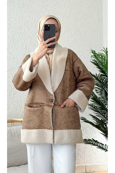 MODA VEDAT Plush Inside Short Coat