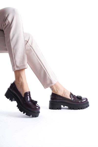ERNİLA PANTOFI PANTOFI LOAFER CU CIUCURI PIELE VERITĂ