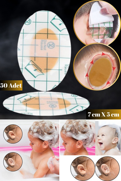 Hane Dostu 50 Adet Adet Su Geçirmez Bebek Banyo Ve Havuz  Kulak Koruyucu Bant
