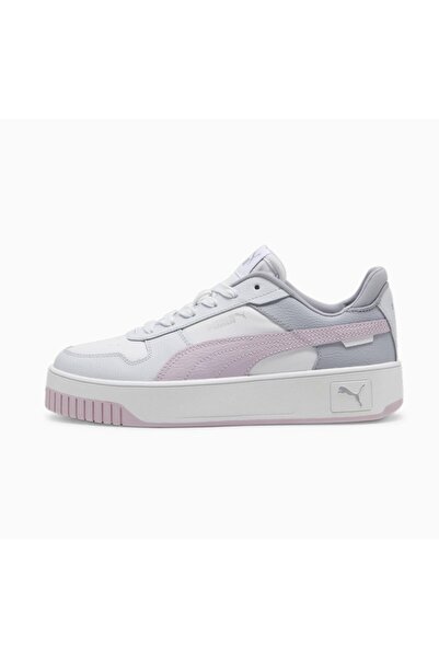 Puma Carina Street Kadın Sneaker Beyaz-Açık Gri/White-Grape Mist-Silver