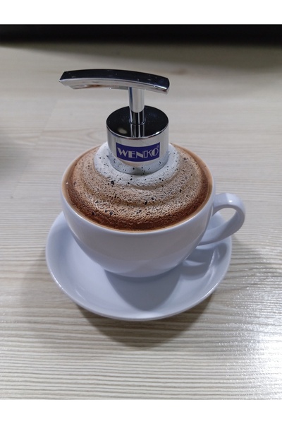 Wenko Dozator de săpun Sivi, ceașcă cappuccino - design elegant