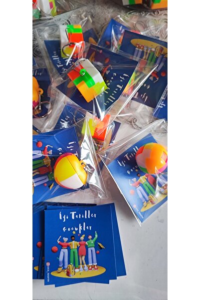 cacatasarım Minecraft LEGO Anahtarlık 30 Adet Karne Hediyesi Mezuniyet Hatırası Doğum Günü Hediyelikleri Kartlı