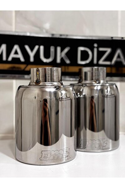 Mayuk Dizayn 115 Mm Paslanmaz Krom Egzoz Ucu Düz Her Araca Uyumlu 2 Adet