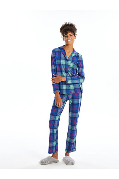 LC Waikiki Gömlek Yaka Ekose Kadın Pijama