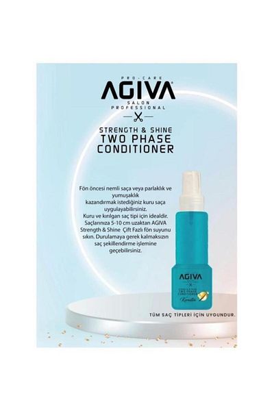Agiva Dual Phase Blow-Dry Comb Water for Very Damaged, Weak and Dull Hair 200ml X3