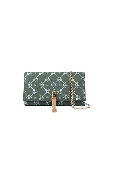 LAMBERTİ Embossed Tassel Clatch