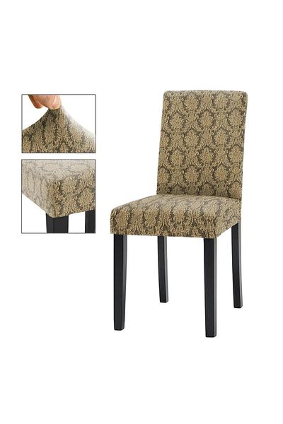 probak Κάλυμμα καρέκλας Jacquard Μοτίβο λουλουδιών Θήκη καρέκλας υψηλής ελαστικότητας (1 Τεμάχιο)