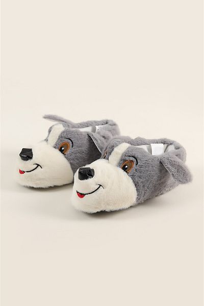 LANDSHOES Παντόφλες Unisex Μαλακή Άνετη Σόλα Ζεστή Φόδρα Dog Slippers