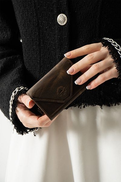 Westpolo Γνήσιο δέρμα Unisex Θήκη Ακορντεόν, Θήκη Επαγγελματικής Κάρτας