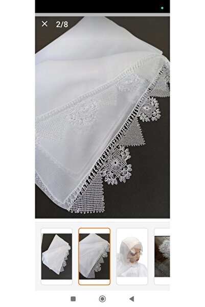 NUMİSTORE İğne oyası beyaz renk namaz örtüsü