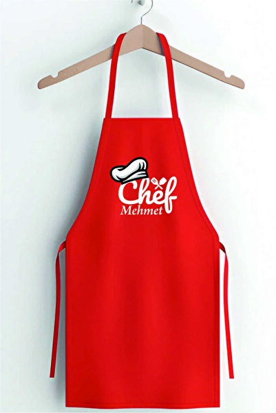 AFMAT Atölye "Chef Mehmet" Kişiye Özel Baskılı Mutfak Önlüğü