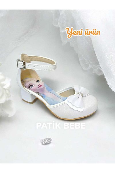 PATİK BEBE Pantofi cu toc de culoare albă pentru fete