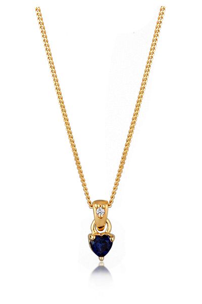 ELLI Necklace Diamonds Necklace Women Heart Pendant Labgrown Diamond Brilliant Cut 0.004 Ct. White S