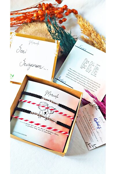 MARCİELO Accessories Mors Alfabesi Bilekliği Marteniçka Şans Çift Bileklik