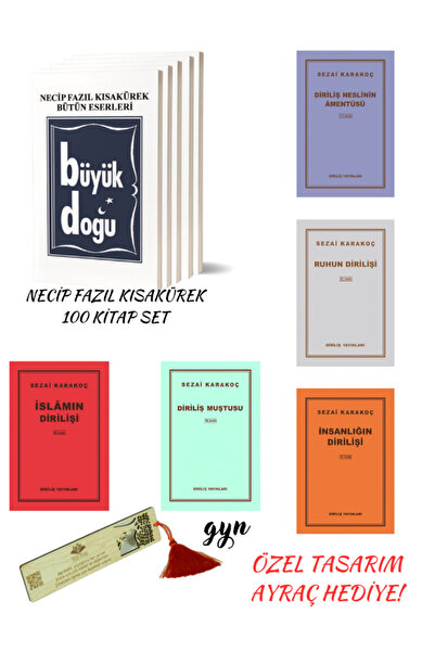 Büyük Doğu Yayınları Necip Fazıl KISAKÜREK 100 Kitap SET ve Sezai Karakoç 5 K...