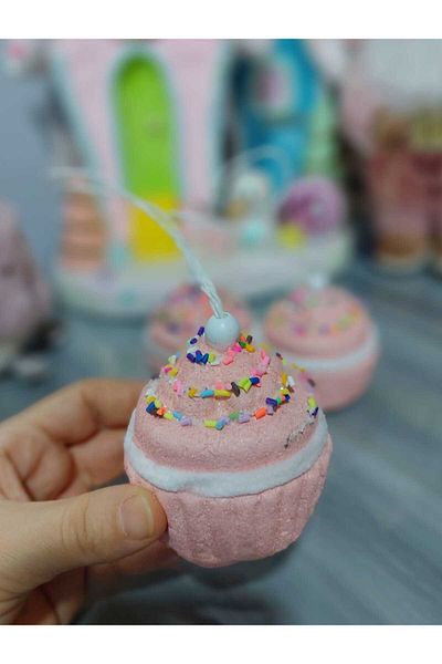 lolipophobi Christmas Tree Ornament Pink Cupcake 1 Piece 10 Cm, Christmas Ornament, Christmas, Decor