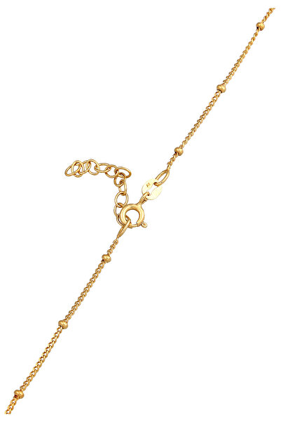 ELLI Detský náhrdelník s príveskom v tvare srdca a guľôčok s emailom zo striebra 925 pozláteného