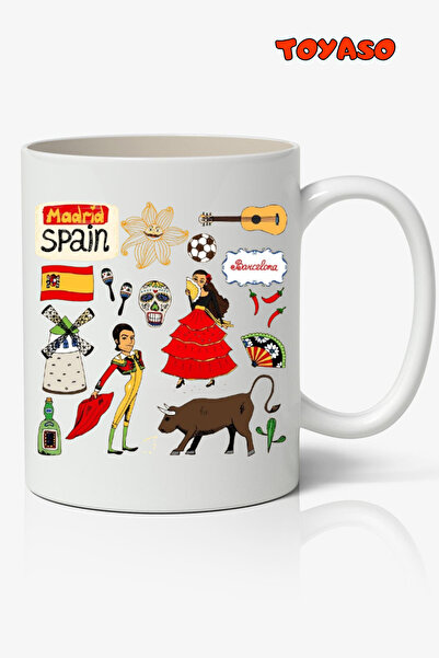 Toyaso هدية مدريد إسبانيا تحت عنوان كوب أبيض هدية لصديق الحبيب