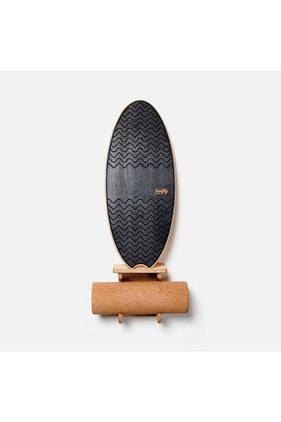 Swifty Balance Board, Roller and Bracket Bundle - Classic Black