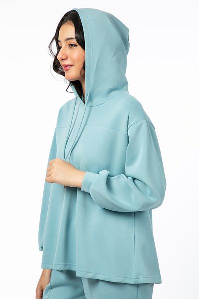 RİNA Basic Hoodies_S_Aqua