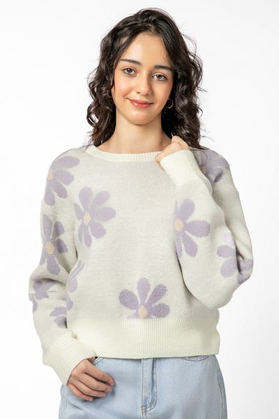 RİNA Winter Wonderland Sweater_XL_White