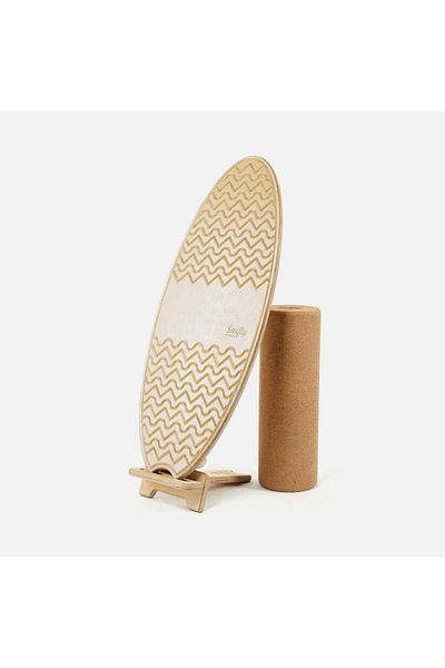 Swifty Balance Board, Roller and Bracket Bundle - Natural