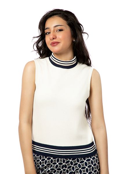 RİNA Preppy Sports Sweater_M_Off White