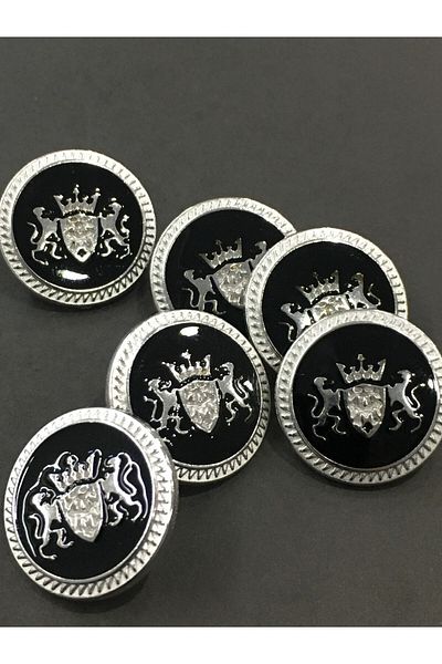karantuhafiye Trench Coat and Jacket Button Set of 6 / Pair of Lions
