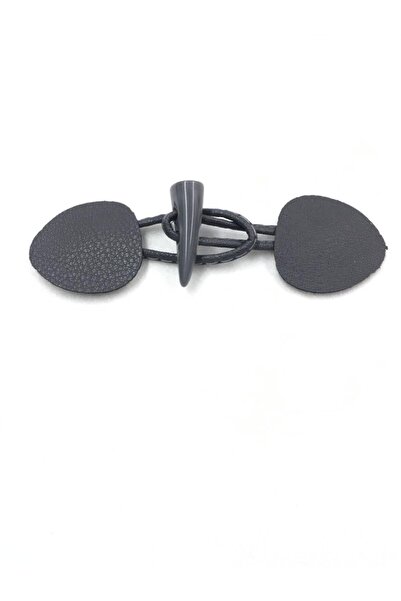 karantuhafiye Leather Unit Shepherd Button Set Gray 2 Pieces