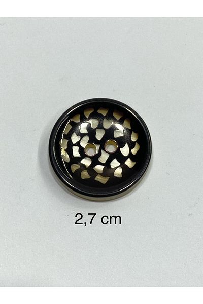 karantuhafiye Set of 6 Brown Colored Trench Coat and Coat Button - 2.7 cm